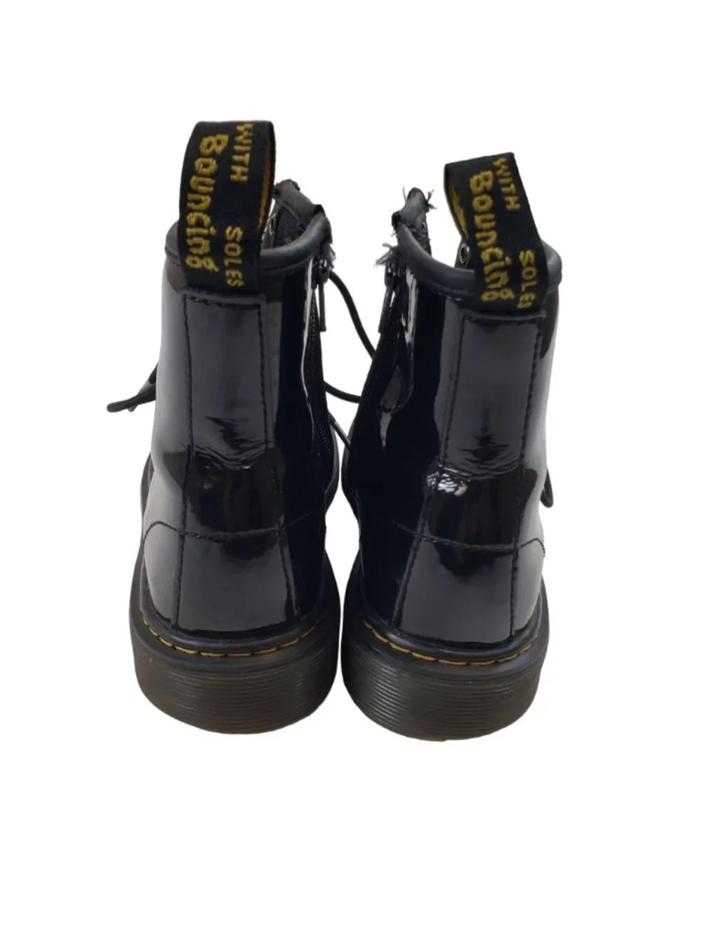 Dr. Martens 1460 J Delaney Black Patent Leather Boots Size Girl's 3